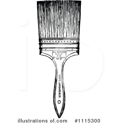 Royalty-Free (RF) Paintbrush Clipart Illustration by Prawny Vintage - Stock Sample #1115300