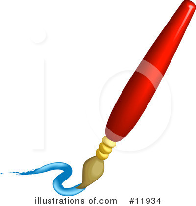 Royalty-Free (RF) Paintbrush Clipart Illustration by AtStockIllustration - Stock Sample #11934