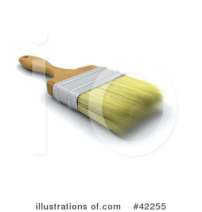 Royalty-Free (RF) Paintbrush Clipart Illustration by KJ Pargeter - Stock Sample #42255