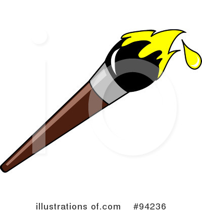 Royalty-Free (RF) Paintbrush Clipart Illustration by Pams Clipart - Stock Sample #94236