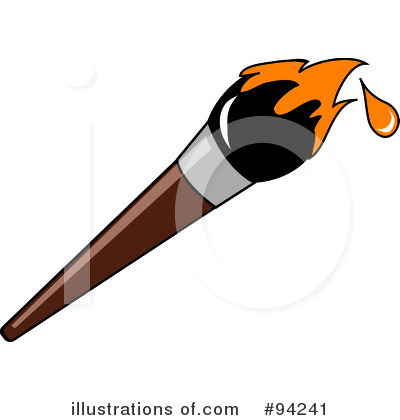 Royalty-Free (RF) Paintbrush Clipart Illustration by Pams Clipart - Stock Sample #94241