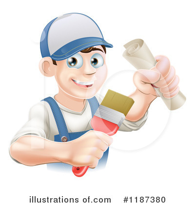 Royalty-Free (RF) Painter Clipart Illustration by AtStockIllustration - Stock Sample #1187380
