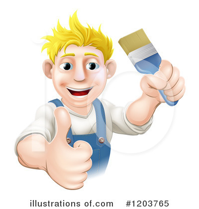 Royalty-Free (RF) Painter Clipart Illustration by AtStockIllustration - Stock Sample #1203765