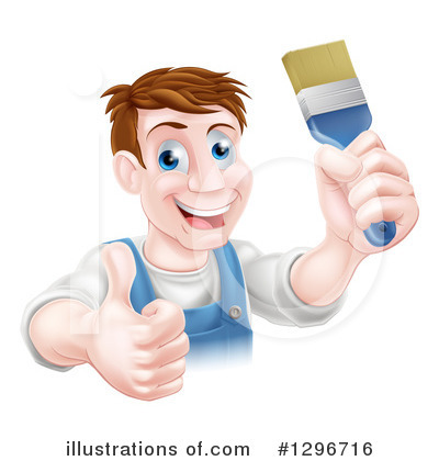 Royalty-Free (RF) Painter Clipart Illustration by AtStockIllustration - Stock Sample #1296716