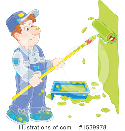 Royalty-Free (RF) Painter Clipart Illustration by Alex Bannykh - Stock Sample #1539978