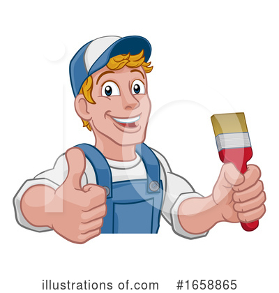 Royalty-Free (RF) Painter Clipart Illustration by AtStockIllustration - Stock Sample #1658865