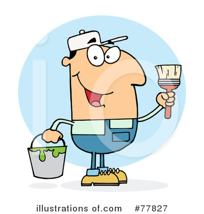 Royalty-Free (RF) Painter Clipart Illustration by Hit Toon - Stock Sample #77827