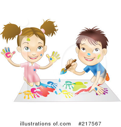 Hand Painting Clipart #217567 by AtStockIllustration