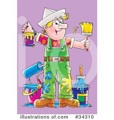 Royalty-Free (RF) Painting Clipart Illustration by Alex Bannykh - Stock Sample #34310