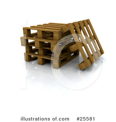 Royalty-Free (RF) Pallets Clipart Illustration by KJ Pargeter - Stock Sample #25581