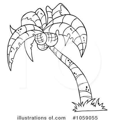 Royalty-Free (RF) Palm Tree Clipart Illustration by Hit Toon - Stock Sample #1059055