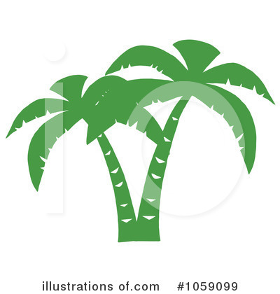 Royalty-Free (RF) Palm Tree Clipart Illustration by Hit Toon - Stock Sample #1059099