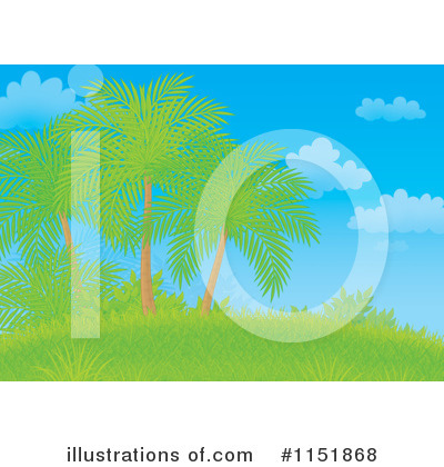 Palm Trees Clipart #1151868 by Alex Bannykh