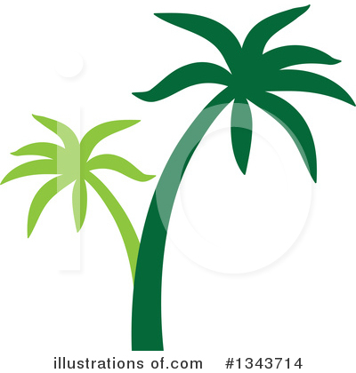 Palm Tree Clipart #1343714 by ColorMagic
