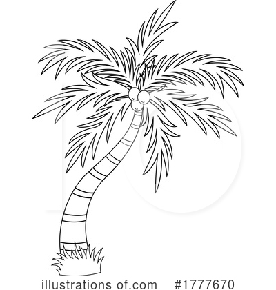 Royalty-Free (RF) Palm Tree Clipart Illustration by Hit Toon - Stock Sample #1777670