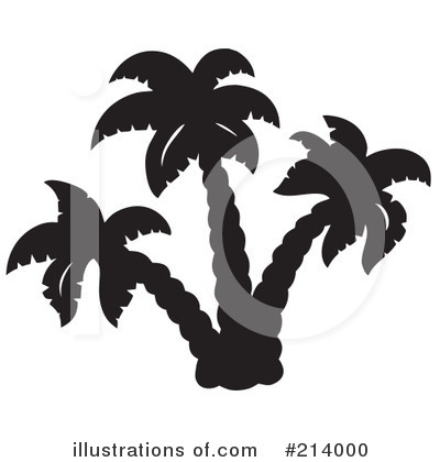 Royalty-Free (RF) Palm Tree Clipart Illustration by visekart - Stock Sample #214000
