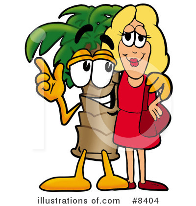 Royalty-Free (RF) Palm Tree Mascot Clipart Illustration by Mascot Junction - Stock Sample #8404