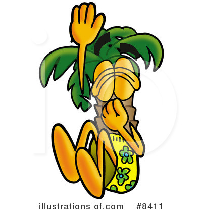 Royalty-Free (RF) Palm Tree Mascot Clipart Illustration by Mascot Junction - Stock Sample #8411