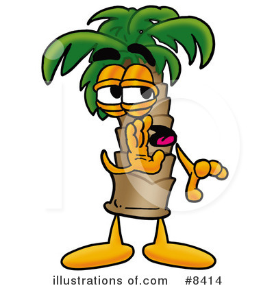 Royalty-Free (RF) Palm Tree Mascot Clipart Illustration by Mascot Junction - Stock Sample #8414