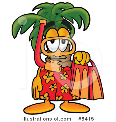 Royalty-Free (RF) Palm Tree Mascot Clipart Illustration by Mascot Junction - Stock Sample #8415
