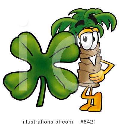 Royalty-Free (RF) Palm Tree Mascot Clipart Illustration by Mascot Junction - Stock Sample #8421