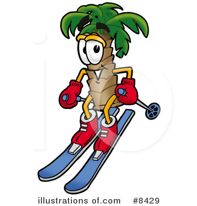 Royalty-Free (RF) Palm Tree Mascot Clipart Illustration by Mascot Junction - Stock Sample #8429