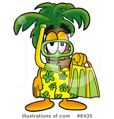 Royalty-Free (RF) Palm Tree Mascot Clipart Illustration by Mascot Junction - Stock Sample #8435