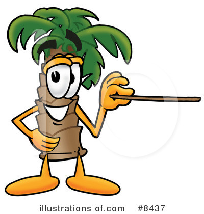 Royalty-Free (RF) Palm Tree Mascot Clipart Illustration by Mascot Junction - Stock Sample #8437
