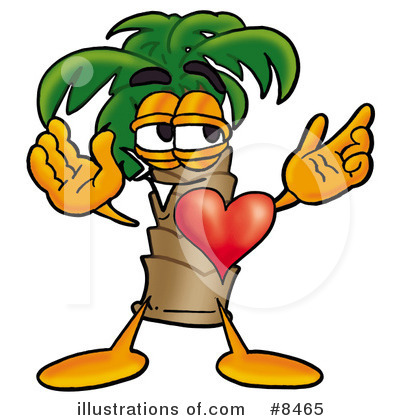 Royalty-Free (RF) Palm Tree Mascot Clipart Illustration by Mascot Junction - Stock Sample #8465