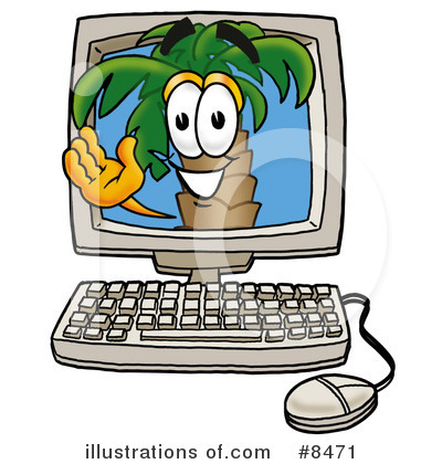 Royalty-Free (RF) Palm Tree Mascot Clipart Illustration by Mascot Junction - Stock Sample #8471