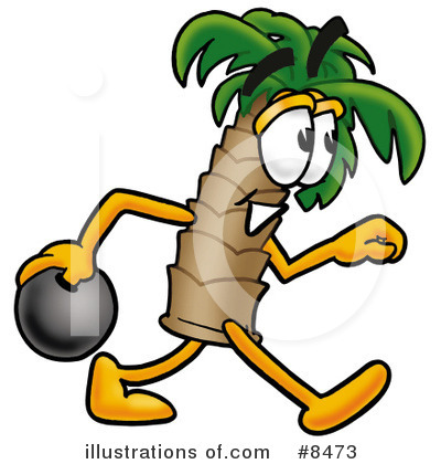 Royalty-Free (RF) Palm Tree Mascot Clipart Illustration by Mascot Junction - Stock Sample #8473