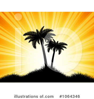 Royalty-Free (RF) Palm Trees Clipart Illustration by KJ Pargeter - Stock Sample #1064346