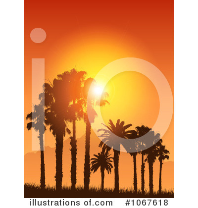 Royalty-Free (RF) Palm Trees Clipart Illustration by KJ Pargeter - Stock Sample #1067618