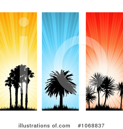 Royalty-Free (RF) Palm Trees Clipart Illustration by KJ Pargeter - Stock Sample #1068837