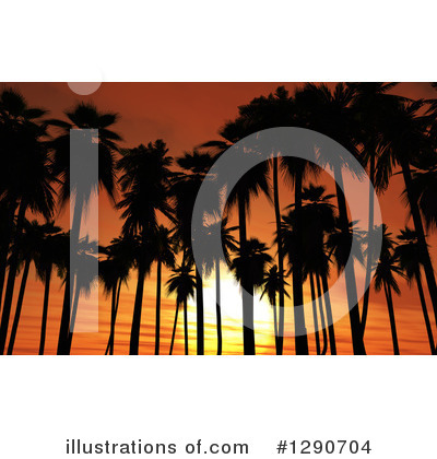 Royalty-Free (RF) Palm Trees Clipart Illustration by KJ Pargeter - Stock Sample #1290704
