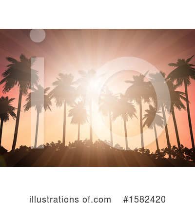 Royalty-Free (RF) Palm Trees Clipart Illustration by KJ Pargeter - Stock Sample #1582420