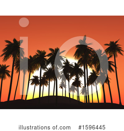 Royalty-Free (RF) Palm Trees Clipart Illustration by KJ Pargeter - Stock Sample #1596445