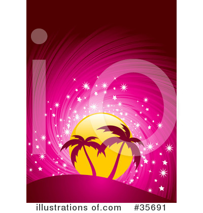 Royalty-Free (RF) Palm Trees Clipart Illustration by elaineitalia - Stock Sample #35691