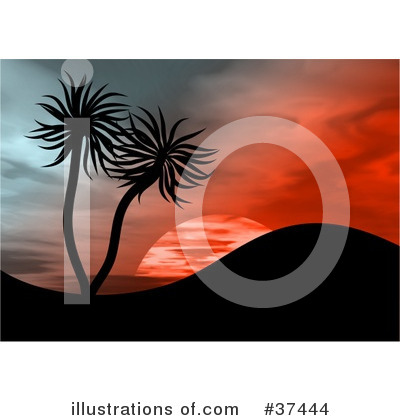 Royalty-Free (RF) Palm Trees Clipart Illustration by Prawny - Stock Sample #37444