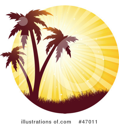 Royalty-Free (RF) Palm Trees Clipart Illustration by KJ Pargeter - Stock Sample #47011