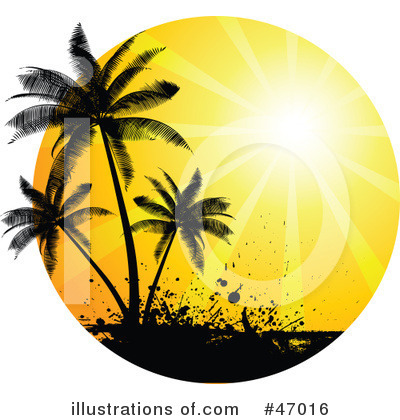 Royalty-Free (RF) Palm Trees Clipart Illustration by KJ Pargeter - Stock Sample #47016