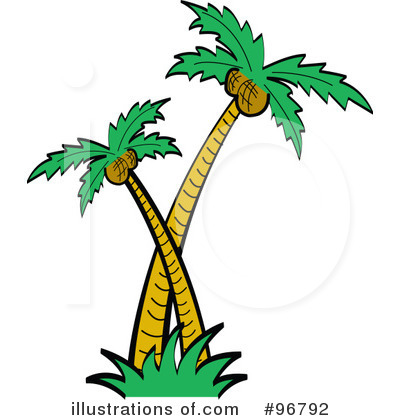 Royalty-Free (RF) Palm Trees Clipart Illustration by Andy Nortnik - Stock Sample #96792