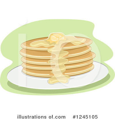 Royalty-Free (RF) Pancakes Clipart Illustration by BNP Design Studio - Stock Sample #1245105