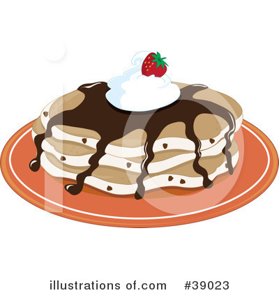 Royalty-Free (RF) Pancakes Clipart Illustration by Maria Bell - Stock Sample #39023