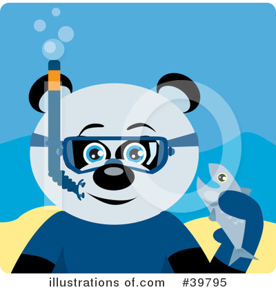 Snorkeling Clipart #39795 by Dennis Holmes Designs
