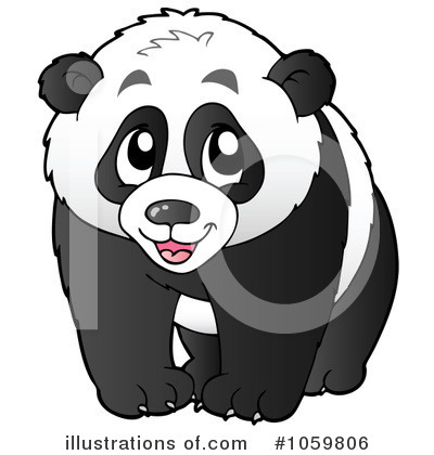 Royalty-Free (RF) Panda Clipart Illustration by visekart - Stock Sample #1059806