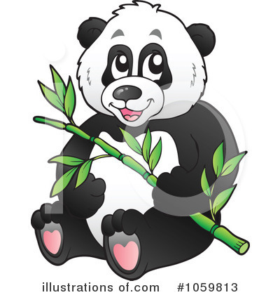 Royalty-Free (RF) Panda Clipart Illustration by visekart - Stock Sample #1059813
