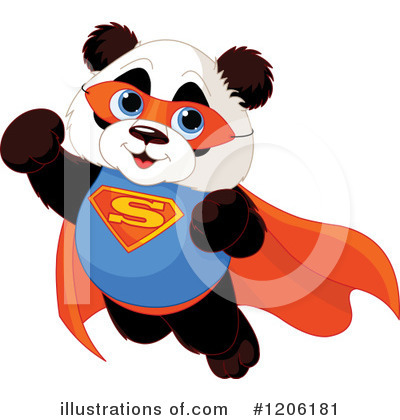 Royalty-Free (RF) Panda Clipart Illustration by Pushkin - Stock Sample #1206181