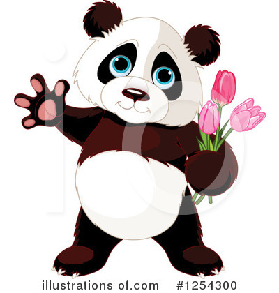 Royalty-Free (RF) Panda Clipart Illustration by Pushkin - Stock Sample #1254300