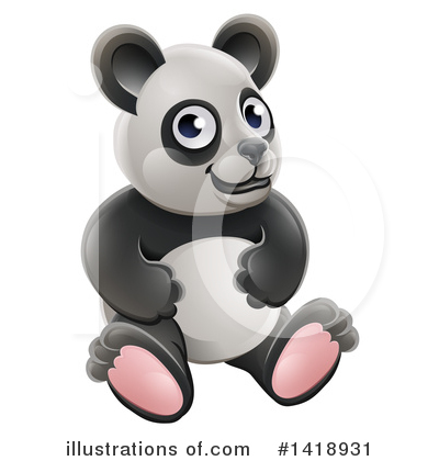 Royalty-Free (RF) Panda Clipart Illustration by AtStockIllustration - Stock Sample #1418931